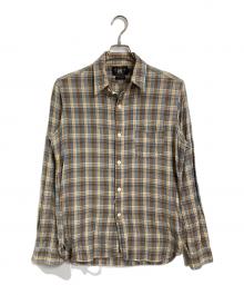 RRL（ダブルアールエル）の古着「チェックシャツ　長袖シャツ」｜ベージュ