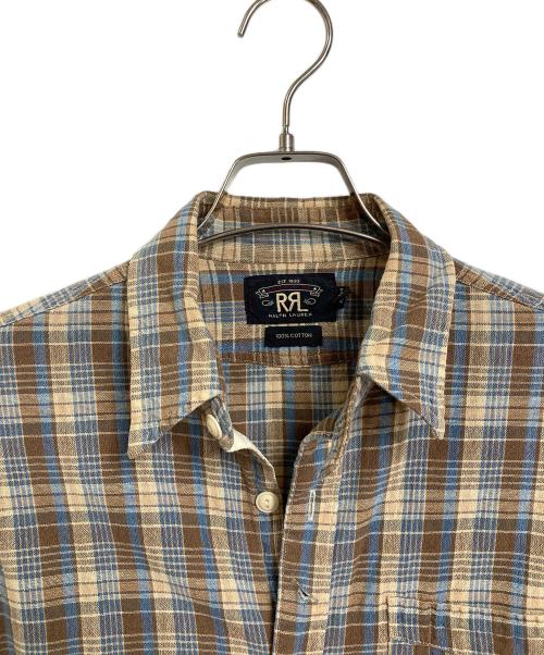 RRL（ダブルアールエル）RRL (ダブルアールエル) チェックシャツ　長袖シャツ ベージュ サイズ:Sの古着・服飾アイテム