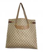 GUCCIグッチ）の古着「GG トートバッグ　OLD GUCCI」｜ベージュ