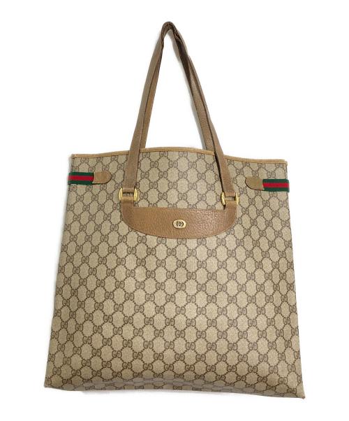 GUCCI（グッチ）GUCCI (グッチ) GG トートバッグ　OLD GUCCI ベージュ サイズ:実寸参照の古着・服飾アイテム