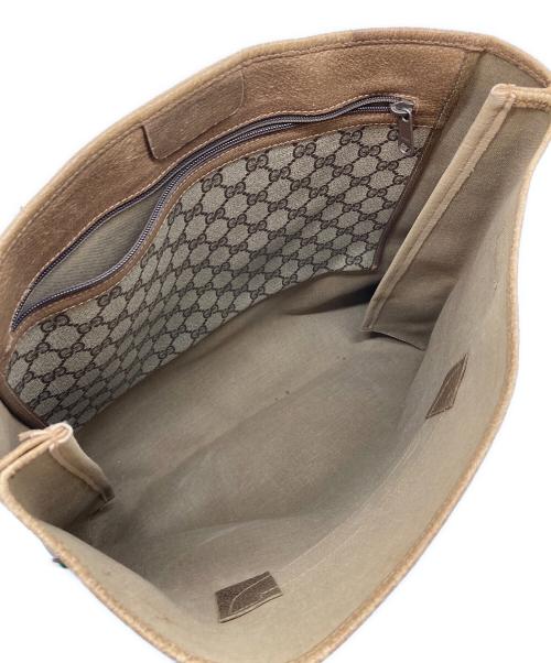 GUCCI（グッチ）GUCCI (グッチ) GG トートバッグ　OLD GUCCI ベージュ サイズ:実寸参照の古着・服飾アイテム