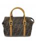 FENDI（フェンディ）の古着「ズッカ柄 ミニボストンバッグ　OLD FENDI」｜ブラウン