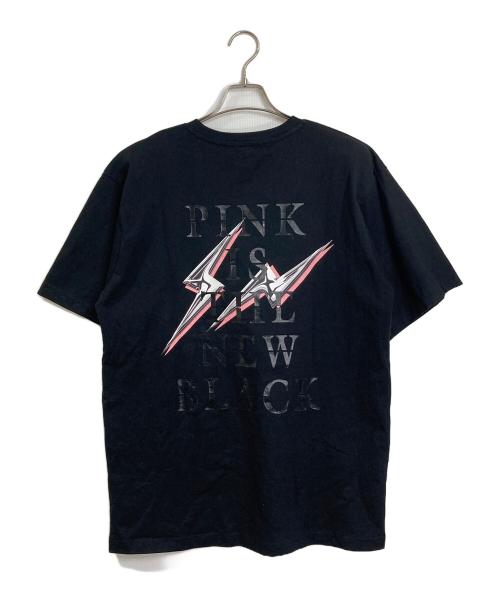 BLACKPINK（ブラックピンク）blackpink (ブラックピンク) FRAGMENT DESIGN (フラグメントデザイン) コラボTシャツ　コットンTシャツ ブラック サイズ:XLの古着・服飾アイテム