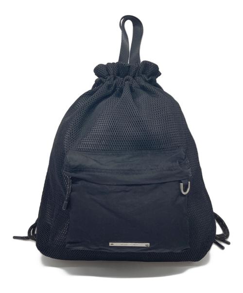 Matin Kim（マーティン・キム）matin kim (マーティン・キム) メッシュナップサック　メッシュリュック ブラック サイズ:実寸参照の古着・服飾アイテム