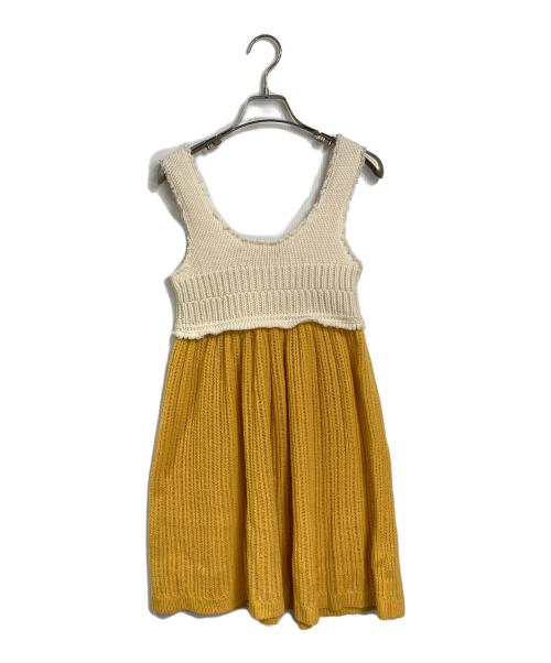 MARNI（マルニ）MARNI (マルニ) カシミヤウールノースリーブニットワンピース イエロー サイズ:36の古着・服飾アイテム