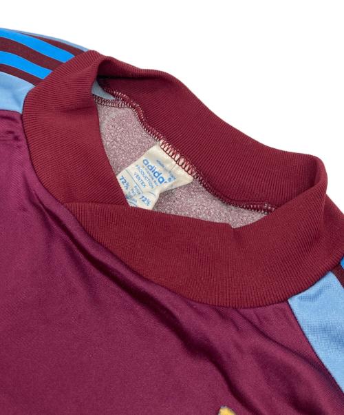 adidas（アディダス）adidas (アディダス) 【古着】West Ham United Football Club ゲームシャツ　70年代　80年代　70'ｓ‐80'ｓ ボルドー×ブルー サイズ:実寸参照の古着・服飾アイテム