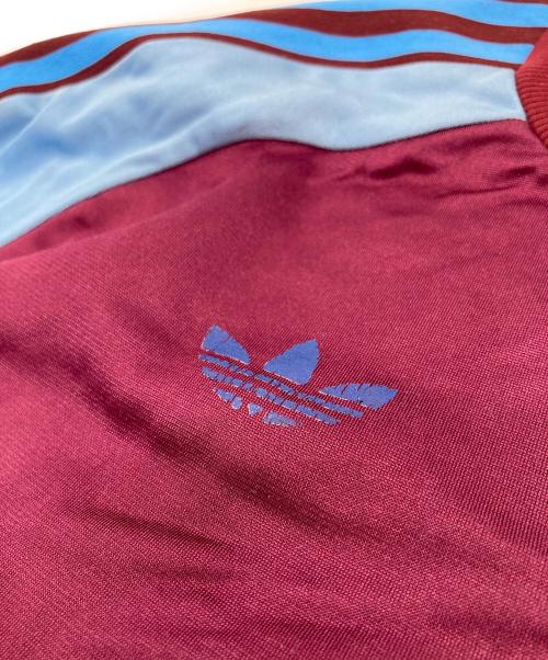 adidas（アディダス）adidas (アディダス) 【古着】West Ham United Football Club ゲームシャツ　70年代　80年代　70'ｓ‐80'ｓ ボルドー×ブルー サイズ:実寸参照の古着・服飾アイテム