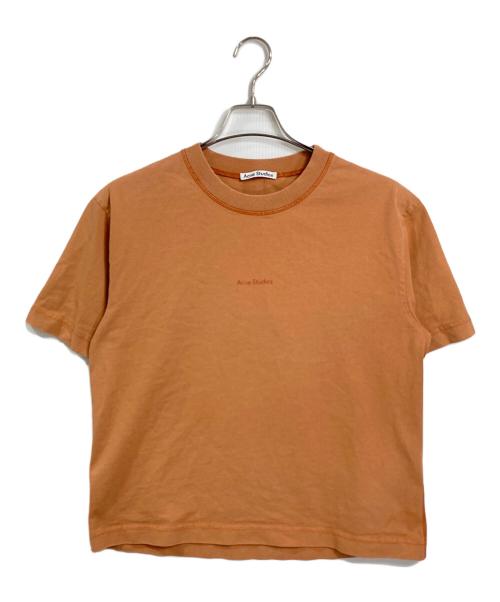 Acne studios（アクネ ストゥディオズ）Acne studios (アクネ ストゥディオス) ロゴＴシャツ　半袖カットソー オレンジ サイズ:XSの古着・服飾アイテム