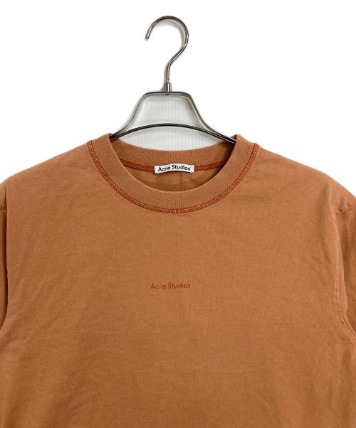 Acne studios（アクネ ストゥディオズ）Acne studios (アクネ ストゥディオス) ロゴＴシャツ　半袖カットソー オレンジ サイズ:XSの古着・服飾アイテム