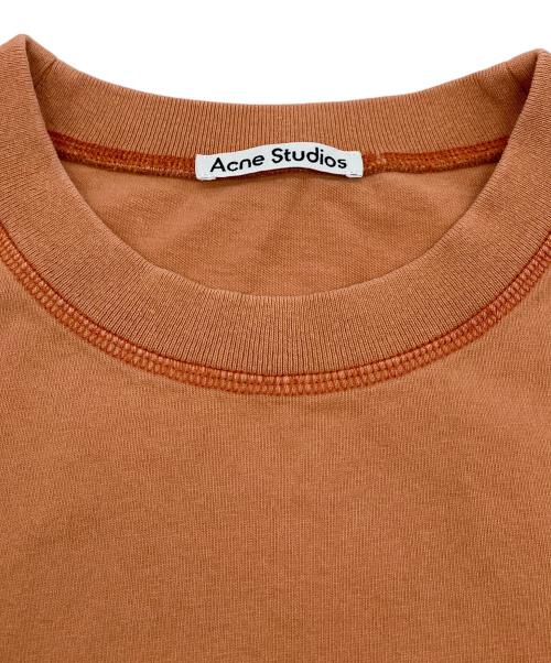 Acne studios（アクネ ストゥディオズ）Acne studios (アクネ ストゥディオス) ロゴＴシャツ　半袖カットソー オレンジ サイズ:XSの古着・服飾アイテム
