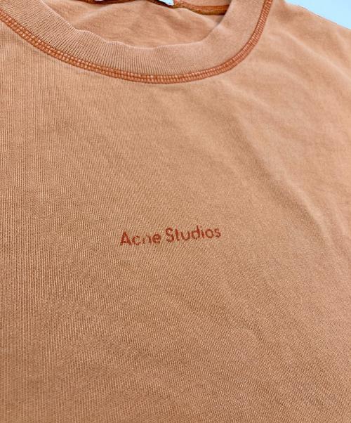 Acne studios（アクネ ストゥディオズ）Acne studios (アクネ ストゥディオス) ロゴＴシャツ　半袖カットソー オレンジ サイズ:XSの古着・服飾アイテム