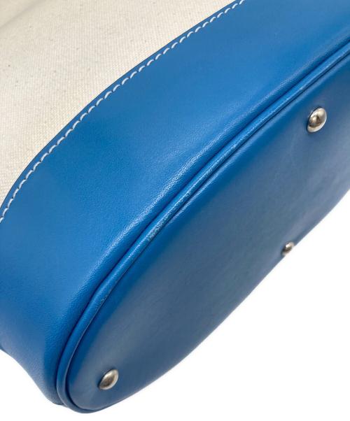 SOMES SADDLE（ソメスサドル）Somes Saddle (ソメスサドル) ショルダーバッグ　トートバッグ　 2WAY ホワイト×ブルー サイズ:実寸参照の古着・服飾アイテム