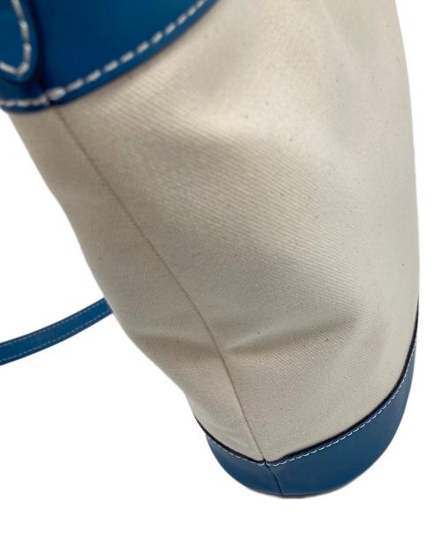 SOMES SADDLE（ソメスサドル）Somes Saddle (ソメスサドル) ショルダーバッグ　トートバッグ　 2WAY ホワイト×ブルー サイズ:実寸参照の古着・服飾アイテム