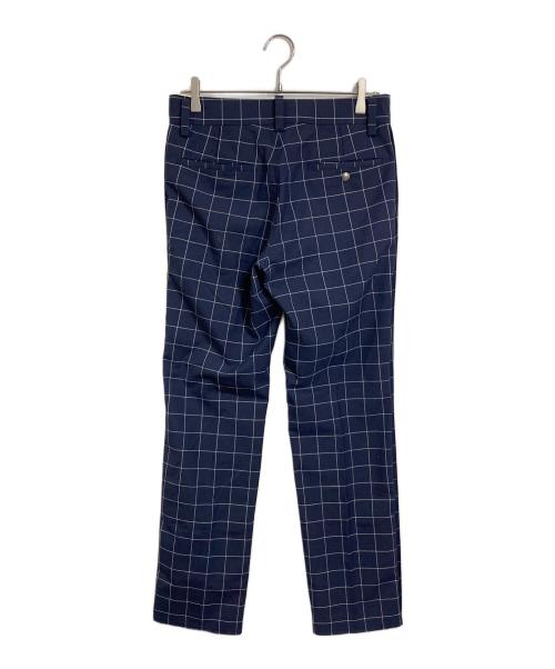 UNDERCOVER（アンダーカバー）UNDERCOVER (アンダーカバー) 15AW5ポケット裾カットオフチェックトラウザーパンツ ネイビー サイズ:2の古着・服飾アイテム