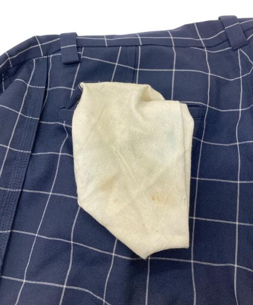 UNDERCOVER（アンダーカバー）UNDERCOVER (アンダーカバー) 15AW5ポケット裾カットオフチェックトラウザーパンツ ネイビー サイズ:2の古着・服飾アイテム