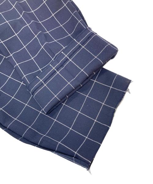 UNDERCOVER（アンダーカバー）UNDERCOVER (アンダーカバー) 15AW5ポケット裾カットオフチェックトラウザーパンツ ネイビー サイズ:2の古着・服飾アイテム