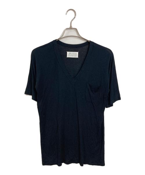 Maison Margiela（メゾンマルジェラ）Maison Margiela (メゾンマルジェラ) ここのえ期Vネック半袖カットソー ブラック サイズ:Mの古着・服飾アイテム