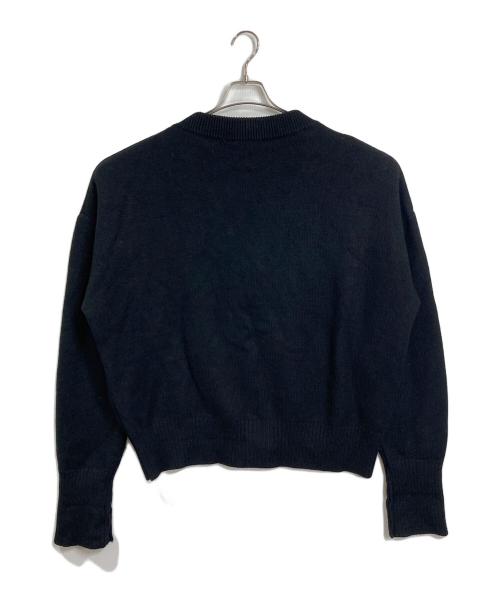 AMI Alexandre Mattiussi（アミアレクサンドルマテュッシ）AMI Alexandre Mattiussi (アミアレクサンドルマテュッシ) ハートインターシャ ウールカーディガン ブラック サイズ:XLの古着・服飾アイテム