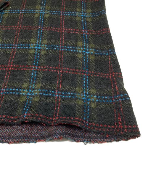 UNDERCOVER（アンダーカバー）UNDERCOVER (アンダーカバー) チェックVネックニット　18SS グリーン サイズ:3の古着・服飾アイテム