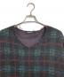 UNDERCOVER (アンダーカバー) チェックVネックニット　18SS グリーン サイズ:3：10000円