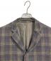 UNDERCOVERISM (アンダーカバーイズム) 12SS襟レザー縮絨チェックチェスターコート　アウター　ライトアウター　日本製 グレー サイズ:2：28000円