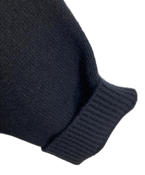 maison kitsune（メゾンキツネ）MAISON KITSUNE (メゾンキツネ) フォックスヘッド インターシャ メリノ カーディガン　ウールカーディガン ブラック サイズ:M 未使用品の古着・服飾アイテム