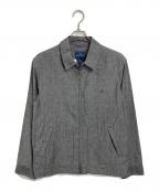 BROOKS BROTHERSブルックスブラザーズ）の古着「コットンGFロゴ ジップアップ ショートジャケット」｜グレー