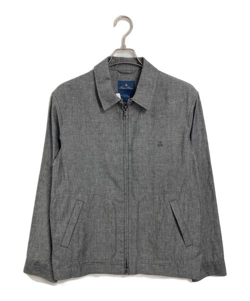 BROOKS BROTHERS（ブルックスブラザーズ）BROOKS BROTHERS (ブルックスブラザーズ) コットンGFロゴ ジップアップ ショートジャケット グレー サイズ:M 未使用品の古着・服飾アイテム