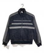 adidas Originalsアディダスオリジナル）の古着「アディカラー ファースト ブラックデニム トラックトップ　アウター　ライトアウター」｜ブラック