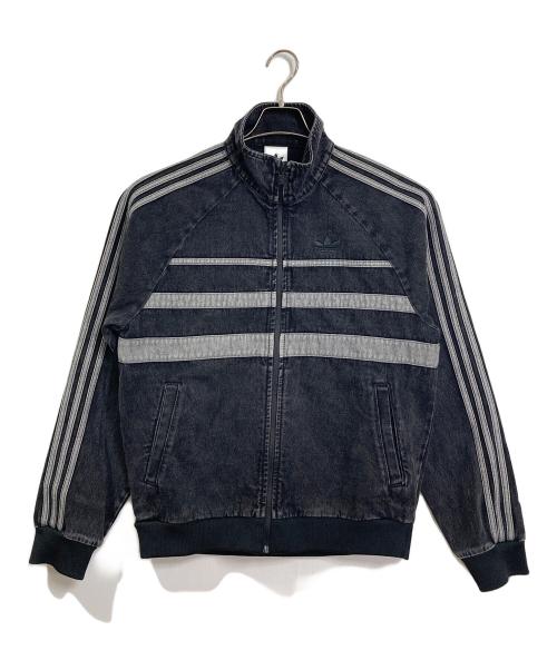 adidas Originals（アディダスオリジナル）adidas originals (アディダスオリジナル) アディカラー ファースト ブラックデニム トラックトップ　アウター　ライトアウター ブラック サイズ:M 未使用品の古着・服飾アイテム