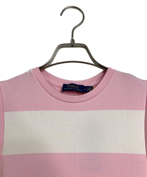 POLO RALPH LAUREN（ポロ・ラルフローレン）POLO RALPH LAUREN (ポロ・ラルフローレン) ノースリーブボーダーワンピース　ロングワンピース　マキシワンピース ピンク サイズ:S 未使用品の古着・服飾アイテム