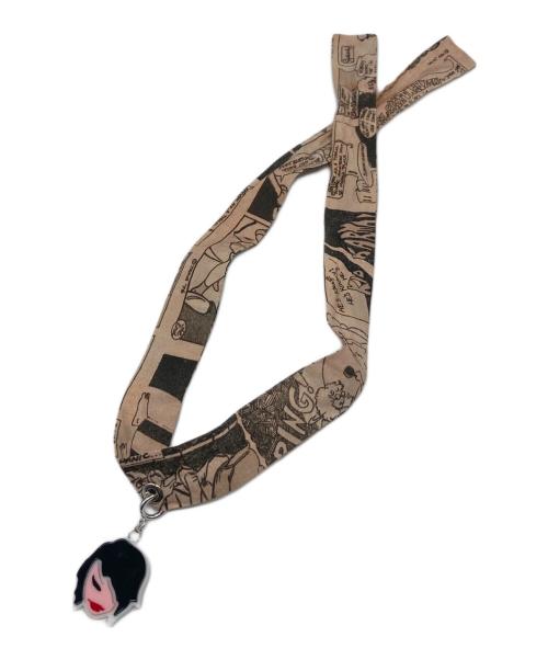 PRADA（プラダ）PRADA (プラダ) 18ss コミック柄ツイリースカーフ ベージュ サイズ:実寸参照の古着・服飾アイテム