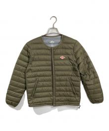 DANTON（ダントン）の古着「インナーダウンジャケット　ダウンジャケット　アウター」｜カーキ