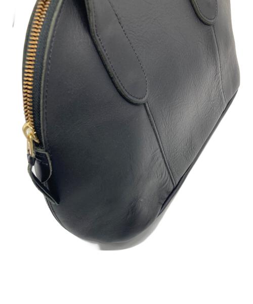 TIDE WAY（タイドウェイ）TIDE WAY (タイドウェイ) OIL SHRINK BOSTON ハンドバッグ　レザーバッグ ブラック サイズ:実寸参照の古着・服飾アイテム