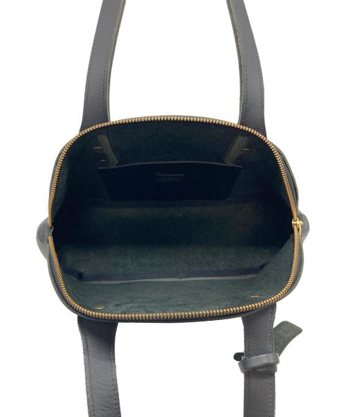 TIDE WAY（タイドウェイ）TIDE WAY (タイドウェイ) OIL SHRINK BOSTON ハンドバッグ　レザーバッグ ブラック サイズ:実寸参照の古着・服飾アイテム