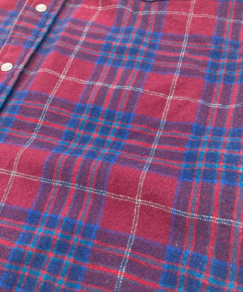 PENDLETON（ペンドルトン）PENDLETON (ペンドルトン) 70'ｓ ウールシャツ　ウエスタンシャツ　USA製 レッド×ネイビー サイズ:Mの古着・服飾アイテム