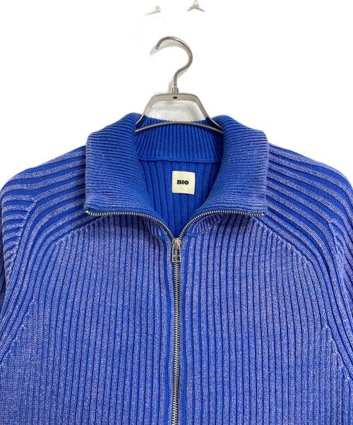 BIO（ビオ）BIO (ビオ) ドライバーズニット　コットンニット　ラグランニット ブルー サイズ:Lの古着・服飾アイテム