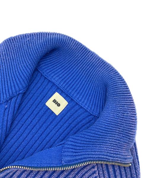 BIO（ビオ）BIO (ビオ) ドライバーズニット　コットンニット　ラグランニット ブルー サイズ:Lの古着・服飾アイテム