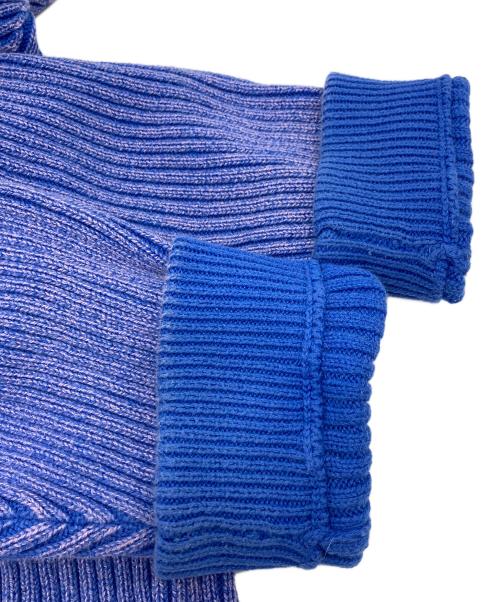 BIO（ビオ）BIO (ビオ) ドライバーズニット　コットンニット　ラグランニット ブルー サイズ:Lの古着・服飾アイテム