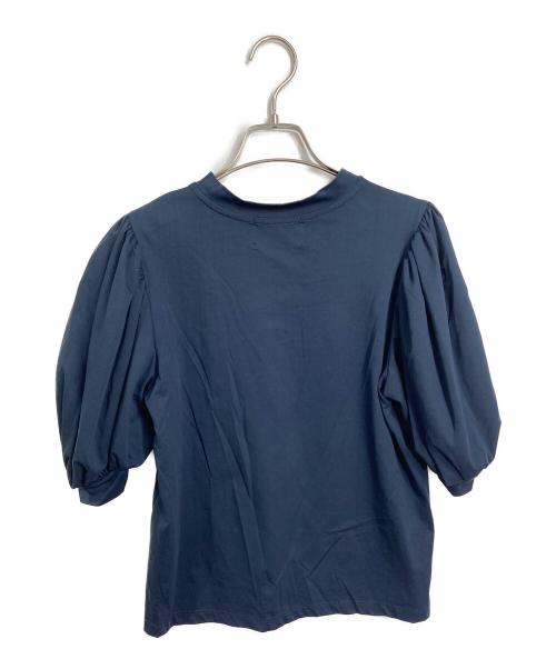 SEVEN TEN by MIHO KAWAHITO（セブン テン バイ ミホ カワヒト）SEVEN TEN by MIHO KAWAHITO (セブン テン バイ ミホ カワヒト) バルーンスリーブTシャツ ネイビー サイズ:Mの古着・服飾アイテム