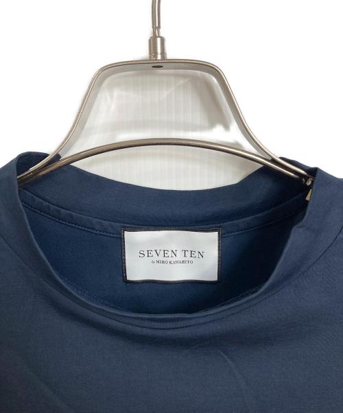 SEVEN TEN by MIHO KAWAHITO（セブン テン バイ ミホ カワヒト）SEVEN TEN by MIHO KAWAHITO (セブン テン バイ ミホ カワヒト) バルーンスリーブTシャツ ネイビー サイズ:Mの古着・服飾アイテム