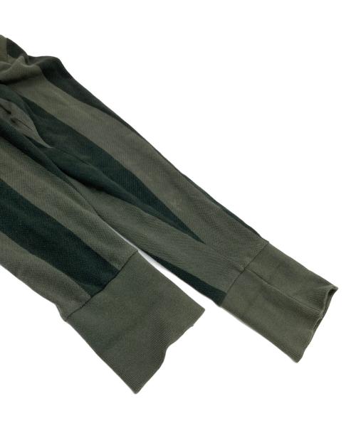 Vivienne Westwood（ヴィヴィアンウエストウッド）Vivienne Westwood (ヴィヴィアンウエストウッド) 胸オーブ刺繍ストライプニットカーディガン グリーン サイズ:Mの古着・服飾アイテム