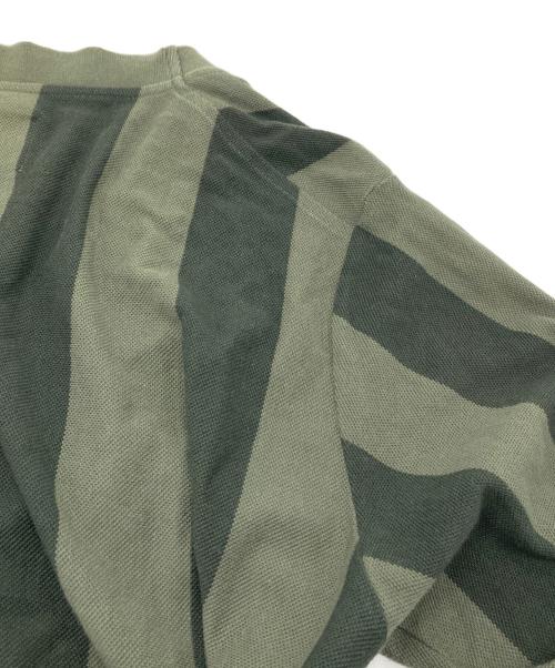 Vivienne Westwood（ヴィヴィアンウエストウッド）Vivienne Westwood (ヴィヴィアンウエストウッド) 胸オーブ刺繍ストライプニットカーディガン グリーン サイズ:Mの古着・服飾アイテム