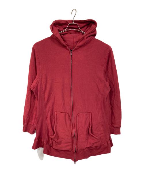 UNDERCOVER（アンダーカバー）UNDERCOVER (アンダーカバー) ロングパーカー　フーディ　ダブルジップ　サイドジップ　日本製 レッド サイズ:3の古着・服飾アイテム