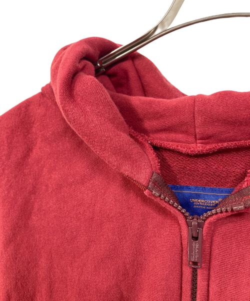 UNDERCOVER（アンダーカバー）UNDERCOVER (アンダーカバー) ロングパーカー　フーディ　ダブルジップ　サイドジップ　日本製 レッド サイズ:3の古着・服飾アイテム