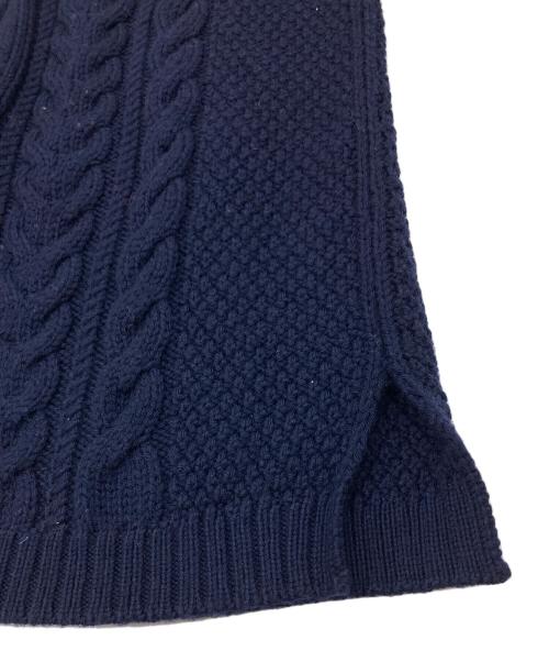 POLO RALPH LAUREN（ポロ・ラルフローレン）POLO RALPH LAUREN (ポロ・ラルフローレン) メリノウールケーブルニットワンピース ネイビー サイズ:FREEの古着・服飾アイテム