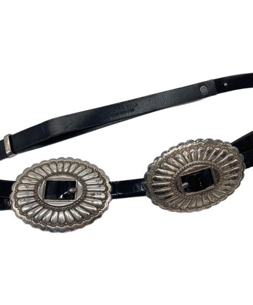 TOGA PULLA（トーガ プルラ）TOGA PULLA (トーガ プルラ) ダブルバックルコンチョベルト ブラック サイズ:実寸参照の古着・服飾アイテム