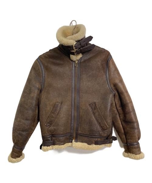 Schott（ショット）Schott (ショット) B-3 ムートンフライトジャケット　アウター　USA製 ブラウン サイズ:36の古着・服飾アイテム