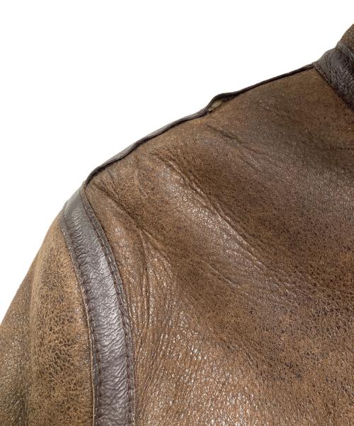 Schott（ショット）Schott (ショット) B-3 ムートンフライトジャケット　アウター　USA製 ブラウン サイズ:36の古着・服飾アイテム