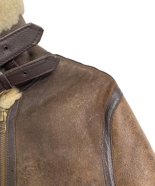 Schott（ショット）Schott (ショット) B-3 ムートンフライトジャケット　アウター　USA製 ブラウン サイズ:36の古着・服飾アイテム